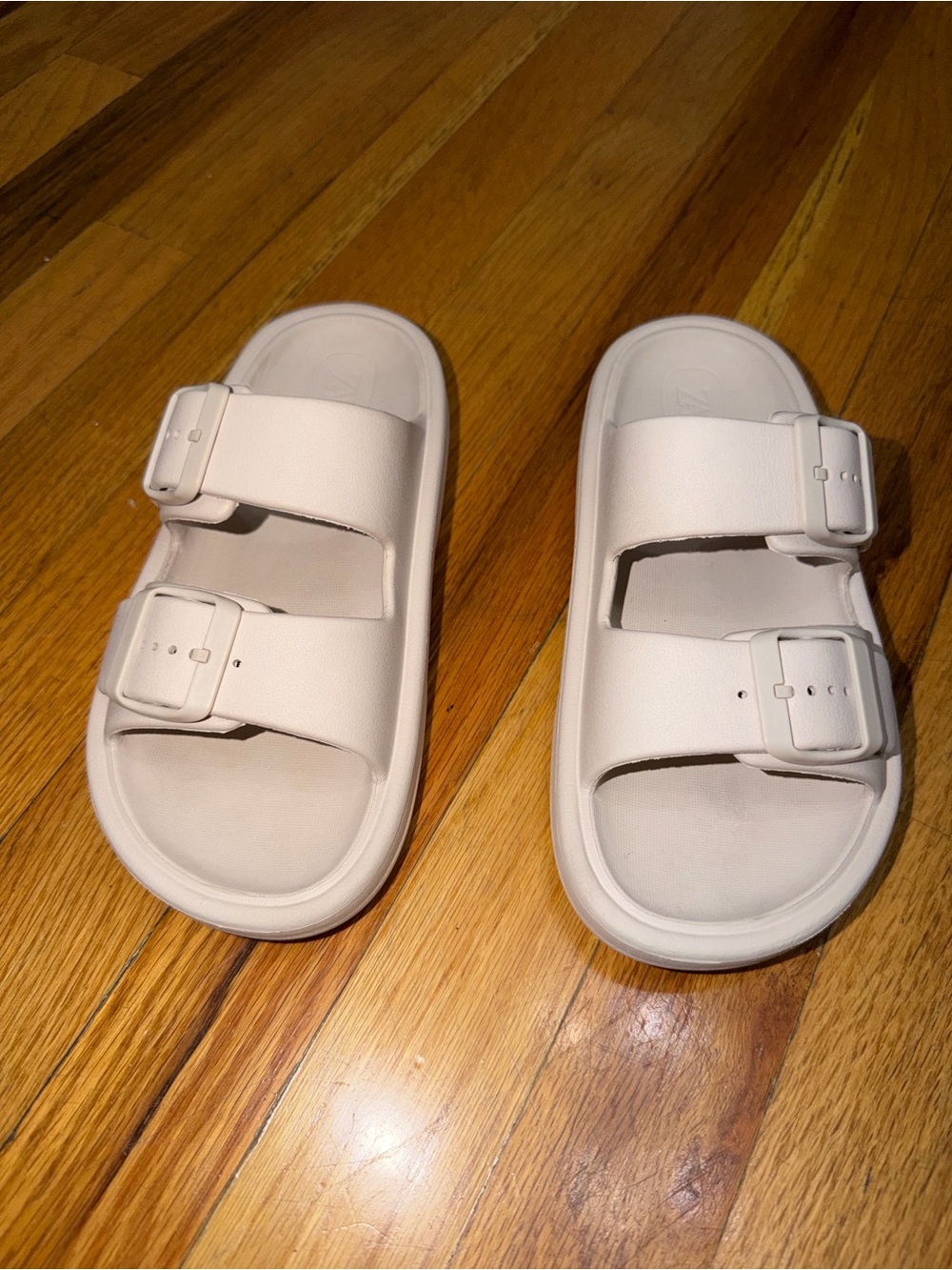 Zara Girls Neutral Double Strap Sandals